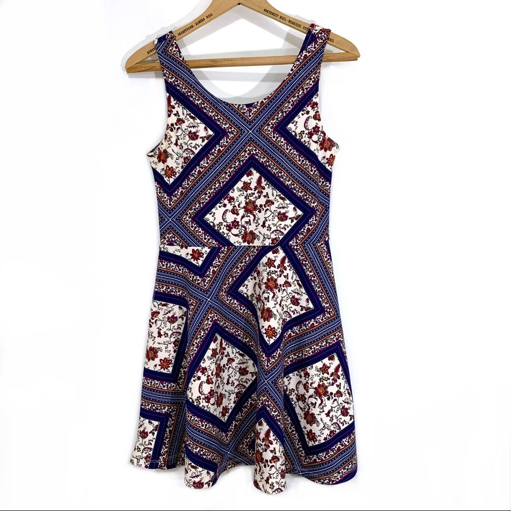 H&M Bohemian Print Fit & Flare Dress - Picture 1 of 7
